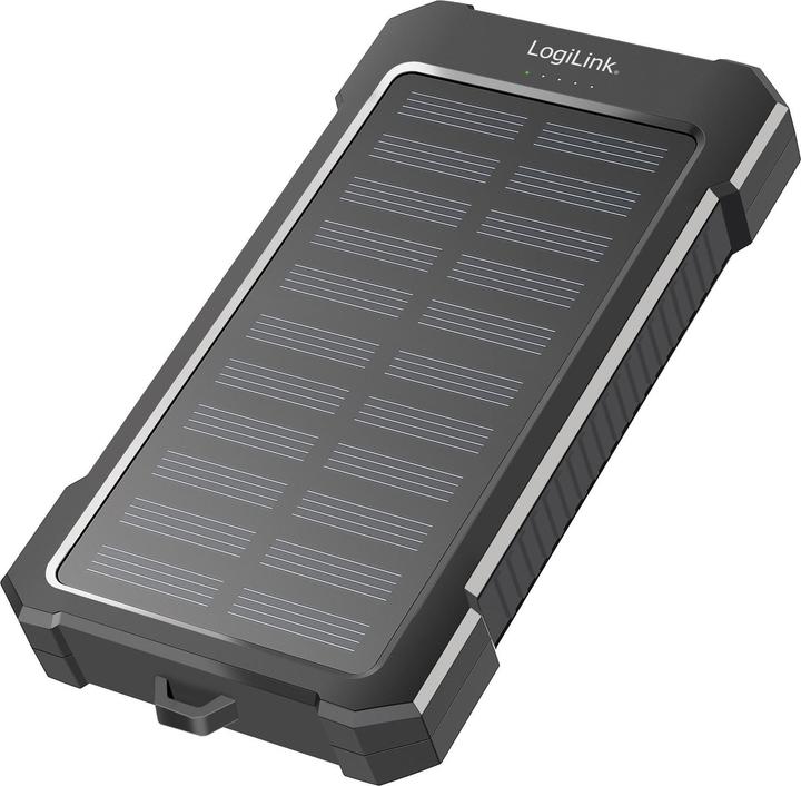 POWER BANK SOLAR 10000MAH 2XUSB-A 1XUSB-C PRETO 12W