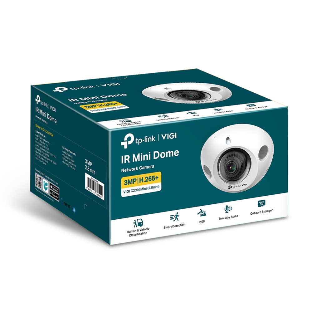 01_Camara de vigilância VIGI C230IMini(2.8mm), VIGI 3MP IR Mini Dome Network Camera