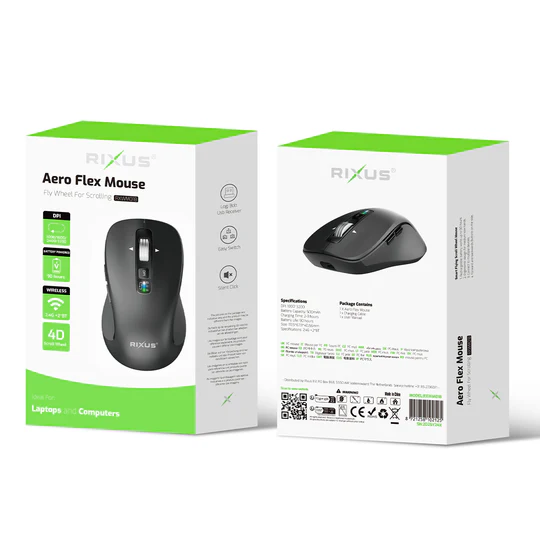 03_Rixus RXWM01B Aero Flex Mouse Black