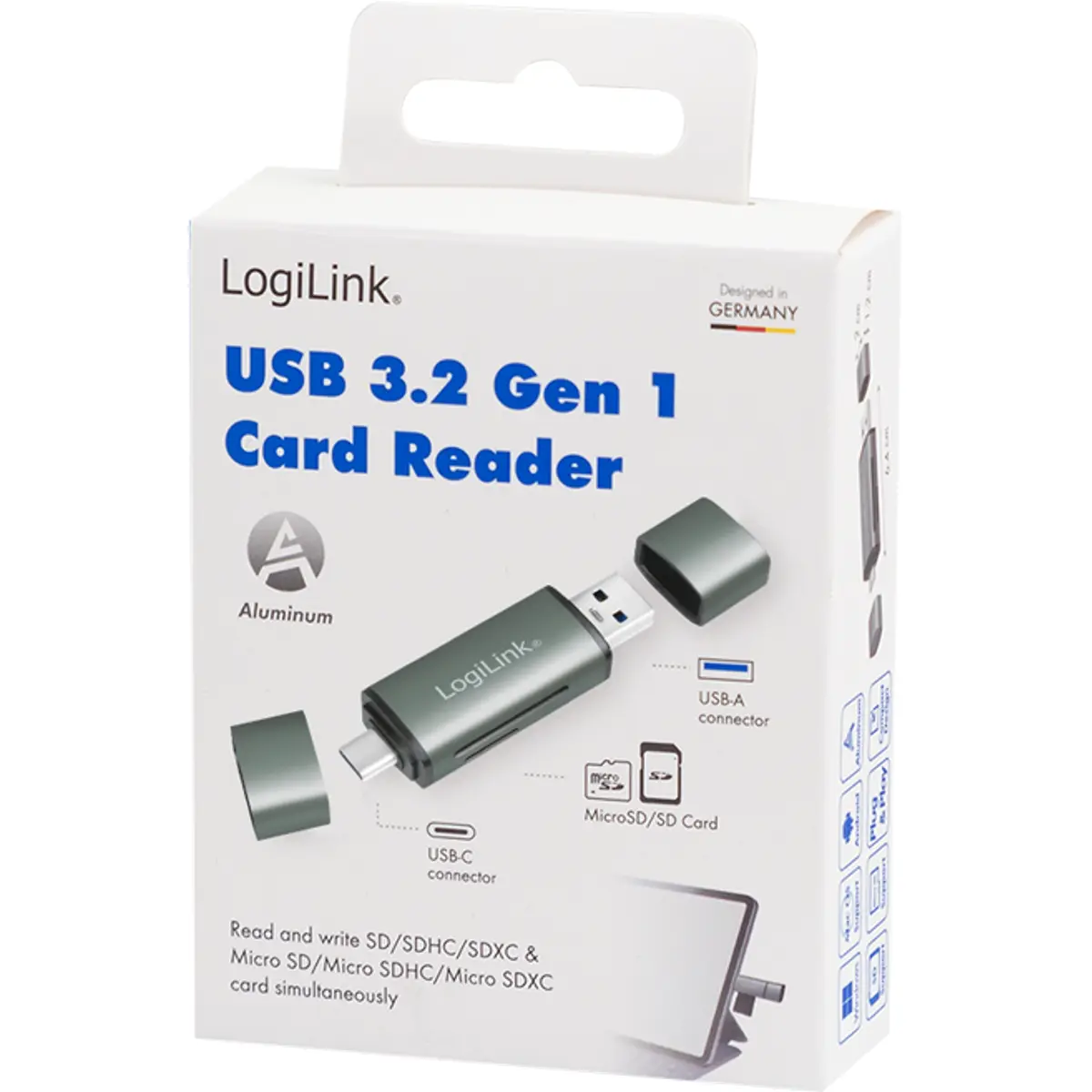 04_Leitor Cartoes LOGILINK USB A 3.0 USB C SD-MICROSD CR0043