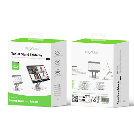 04_Rixus RXHW45 Tablet Stand Foldable Silver