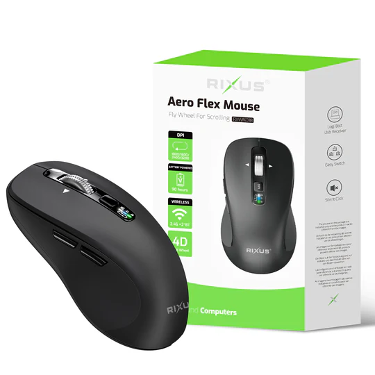 04_Rixus RXWM01B Aero Flex Mouse Black