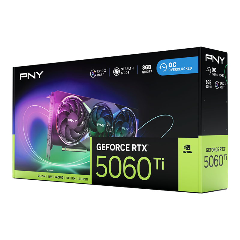 PLACA GRAFICA PNY RTX 5060 TI OC TRIPLE FAN ARGB 8GB GDDR7