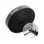 Fita velcro preta p- organização de cabos - 3m - Baseus ACMGT-F01