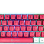 Teclado Mecânico GAMIAC TKL RGB69G SF Kailh Blue Branco-Rosa (PT)