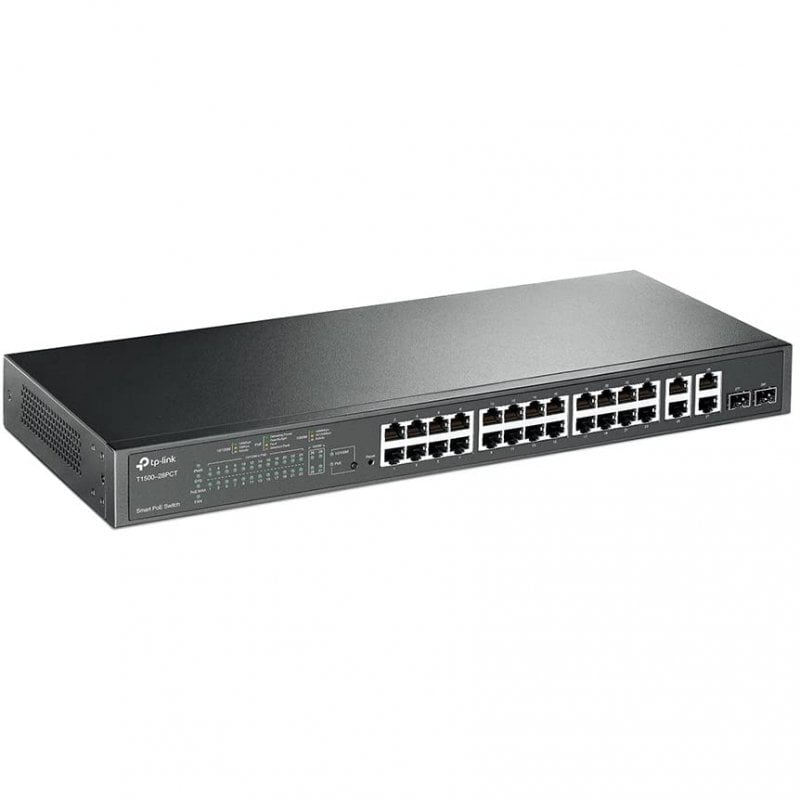 16-tp-link-t1500-28pct-switch-24-puertos-10-100mbps-con-4-puertos-gigabit-smart-poe-negro