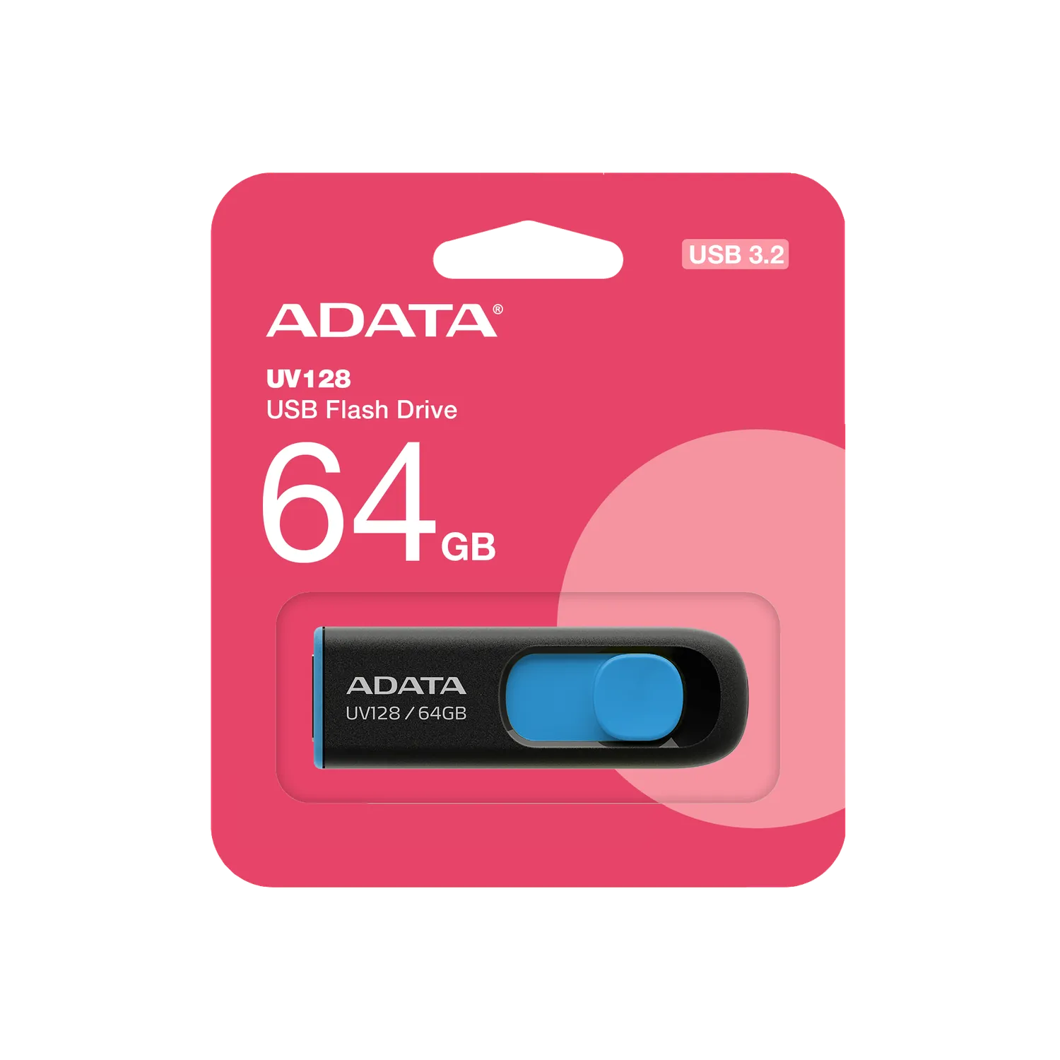 FLASH MEMORY 64GB USB3.0 ADATA UV128 BLACK-BLUE