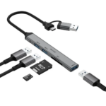 Hub USB Rixus RXHU05 USB-C 2 in 1 Multiport