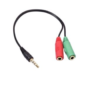 Adaptador 1 jack 3.5' Macho para 2*jack 3.5' Femea