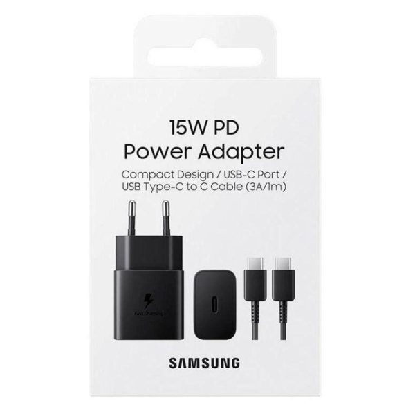 Alimentador SAMSUNG USB-C 15W PD Inclui cabo tipo-C