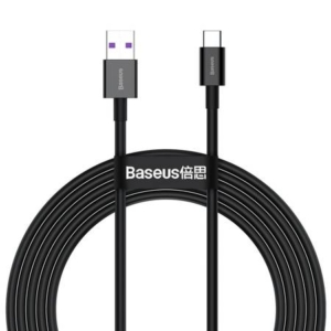 Cabo USB A para tipo-C  Baseus  66W 2 mt Preto