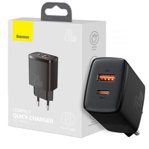Alimentador Baseus  Quick Charger  1-USB  1-USB-C 20W  CCXJ-B01