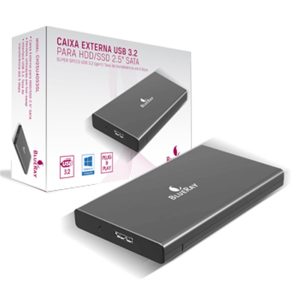 CAIXA EXTERNA P- DISCO RIGIDO 2.5 SATA USB C 3.2 5GB BLUERA