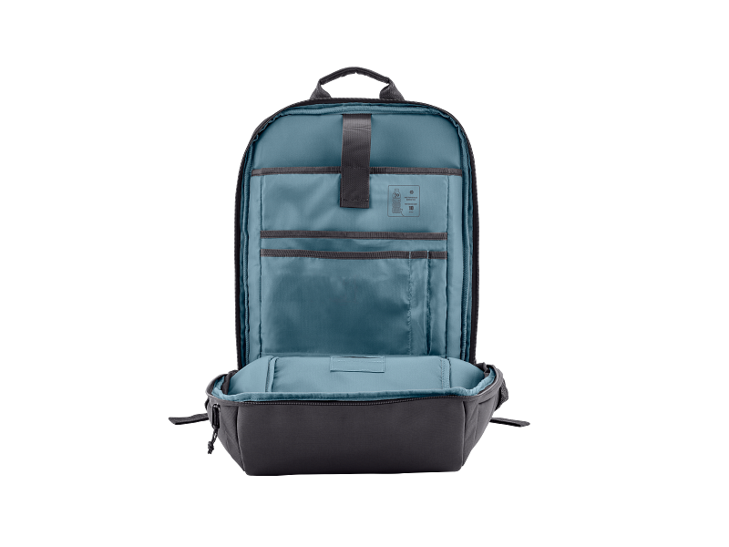 HP_SKU_Lucile_HP_Travel_18L_21L_15_6_inch_Laptop_Backpack_ForgedIron_TableOpenEmpty_white_M1841586