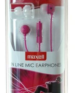 Auscultadores MAXELL 303567 earphone com micro Rosa jack Combiite