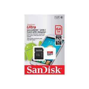 Micro SD SANDISK 64GB SDXC Ultra SDSQXA2