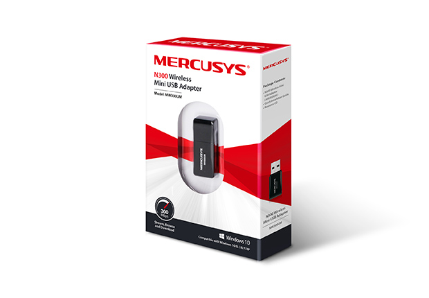Adaptador MERCUSYS 300Mbps Wireless N Mini USB