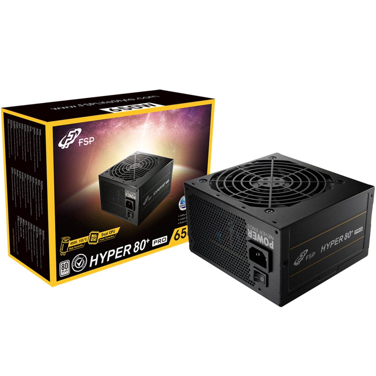 FSP FONTE ALIMENTAÇÃO BRONZE HYPER 80+ PRO 650W 54.1A-12V