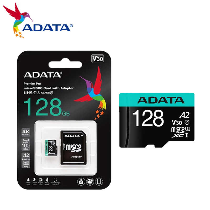 Original-ADATA-Premier-Pro-Micro-SD-Card-C10-A2-V30-64GB-MicroSDXC-128GB-256GB-512GB-Memory