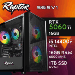 RTX 5060TI 16GB | I5 14400F | RAM 16GB DDR5 1X16 6000 CL30 | SSD NVME 1TB 3400/3000 PCIE3