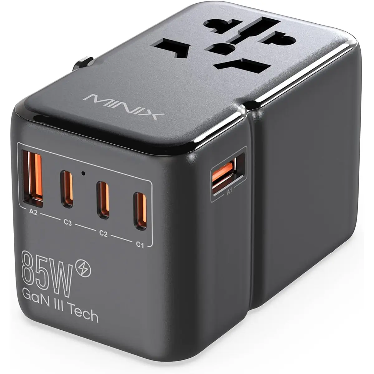 Side ADAPT. UNIV. C-ALIMENTADOR PD-QC 85W (3 USB C + 2 USB A)