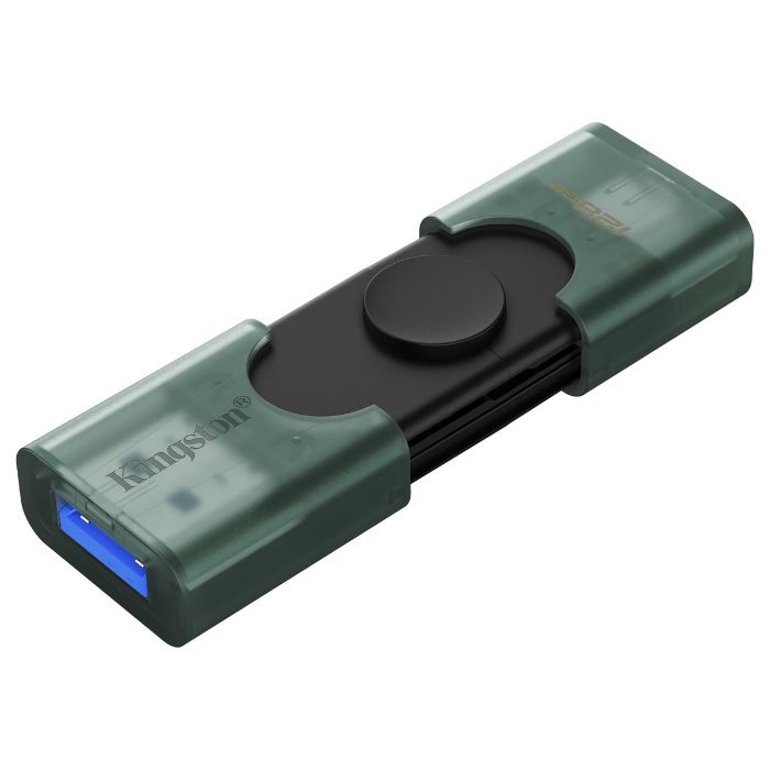 Side Closed Pen Drive Kingston 128GB DataTraveler Duo USB 3.2 Dual Type A-Type C
