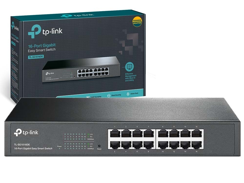 Hub-switch TP-Link 16P 10-100-1000 SMART TL-SG1016DE