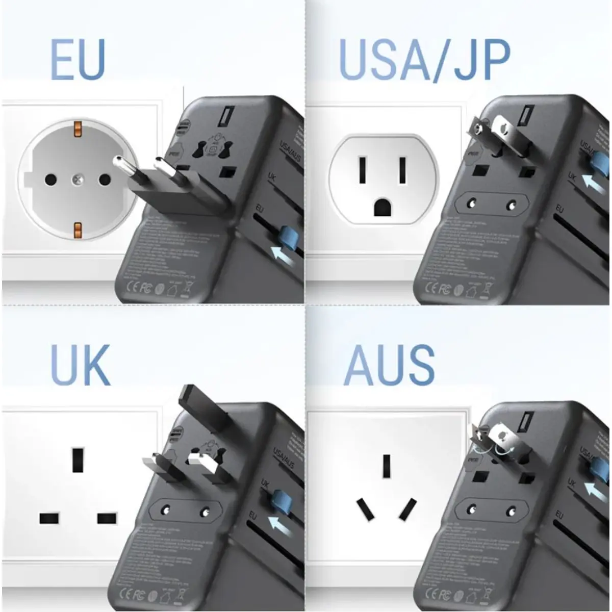 Types ADAPT. UNIV. C-ALIMENTADOR PD-QC 85W (3 USB C + 2 USB A)