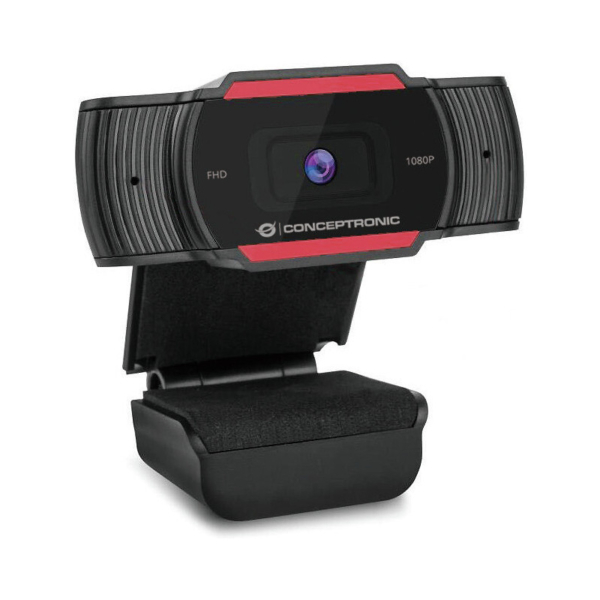 conceptronic-amdis-1080p-fhd-webcam-1920-x-1080-pixels-usb-20-preto-vermelho-amdis04r