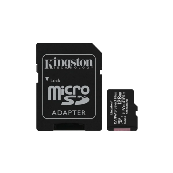 cover MicroSD Kingston 128GB Canvas Select PLUS SDCS UHS-I 100MBs