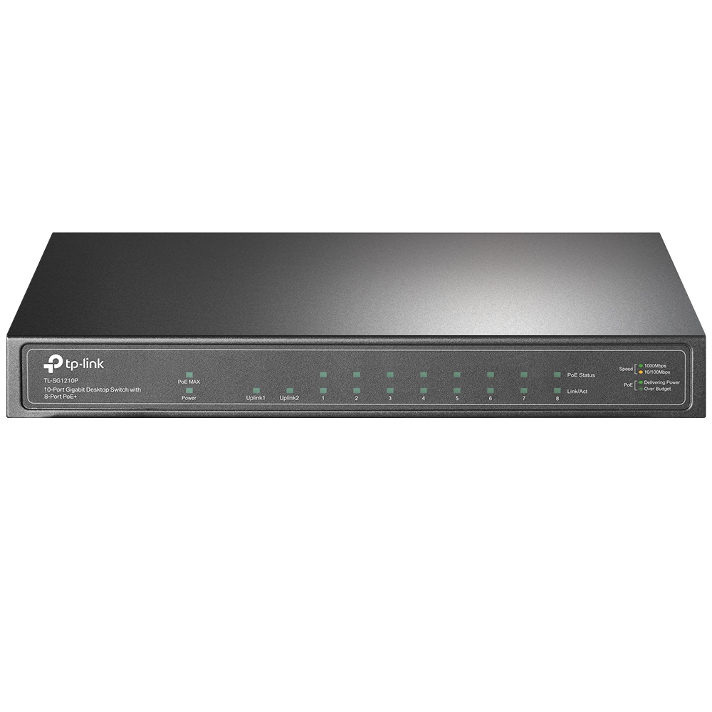 cover Switch TP-Link 10-PORT GIGABIT DESKTOP SWITCH WITH 8-PORT POE+
