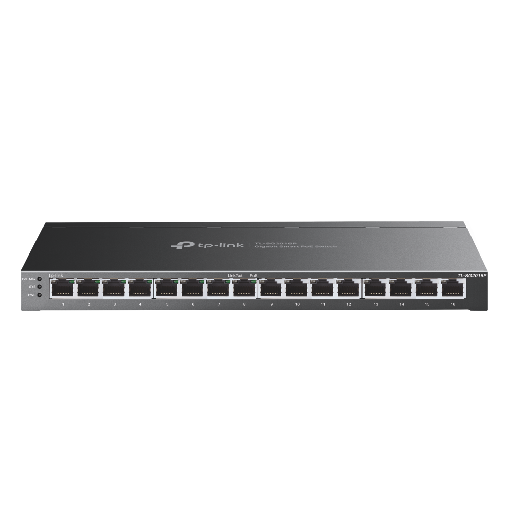 cover TP-LINK SWITCH JetStream™ 16-Port Gigabit Smart Switch with 8-Port PoE+