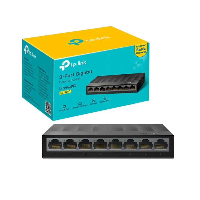 Litewave Swicth 8 Portas 10-100-1000Mbps Desktop  LS1008G