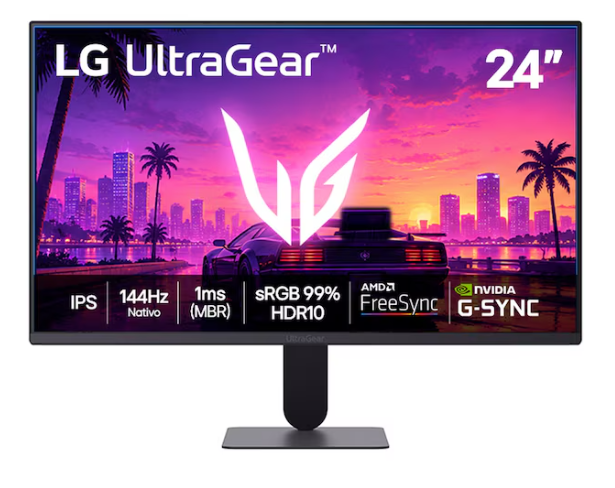 MONITOR LG MONITOR ULTRAGEAR IPS 24p FHD 1MS 144HZ HDMI DP 24G411B-B