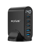 Alimentador Rixus RX140 140W GaN Com display