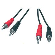CABO AUDIO-VIDEO 2XRCA MACHO PARA 2XRCA MACHO, 5M, PRETO