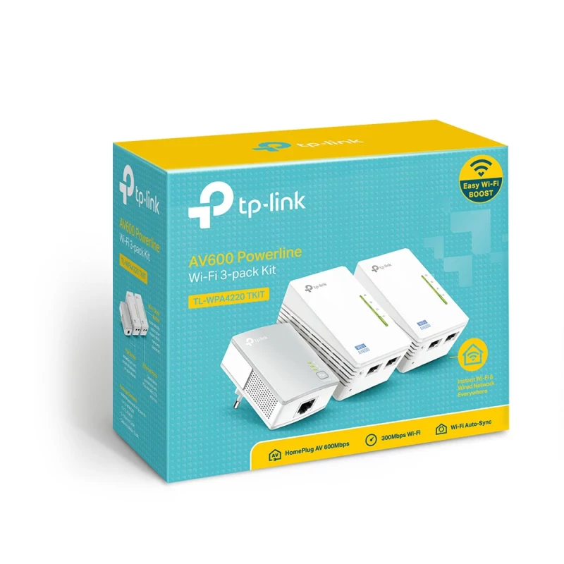 Kit 3 NanoAdap. PowerLine TP-Link 500Mbps C-WIFI TL-WPA4220TKIT