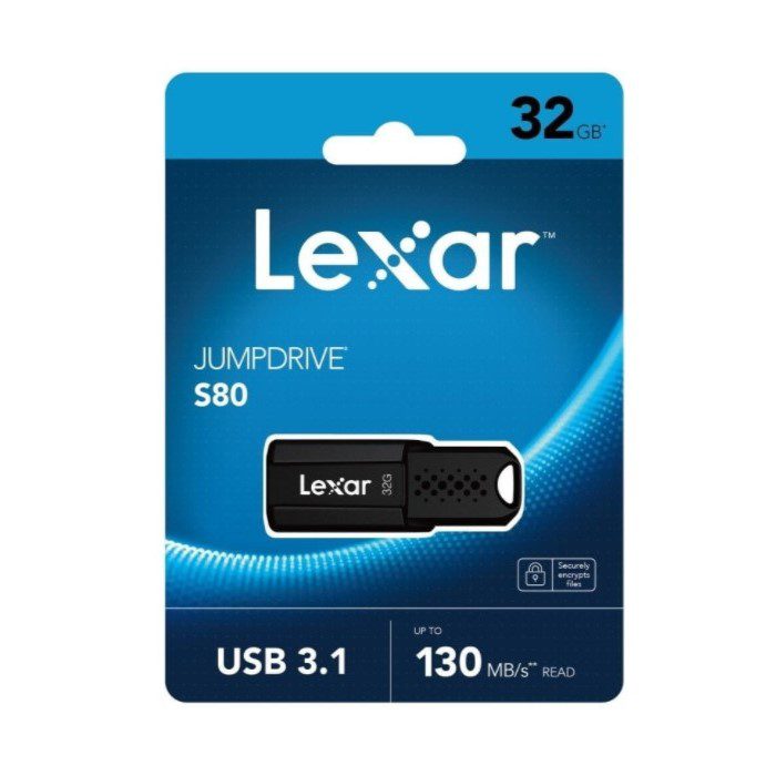 FLASH MEMORY 32GB USB3.1 RD-130MB LEXAR JUMPDRIVE S80